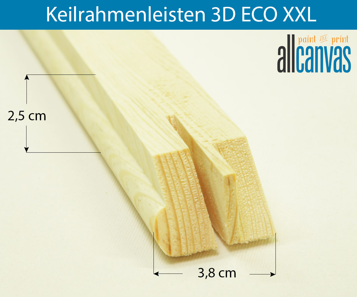 Keilrahmenleisten 3D ECO XXL Rahmenstärke 38x25mm